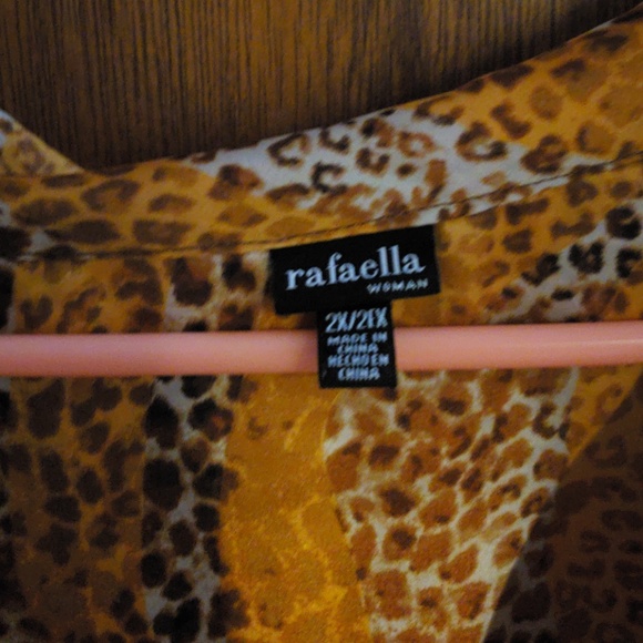 Gold/ brown animal print blouse - Picture 3 of 3